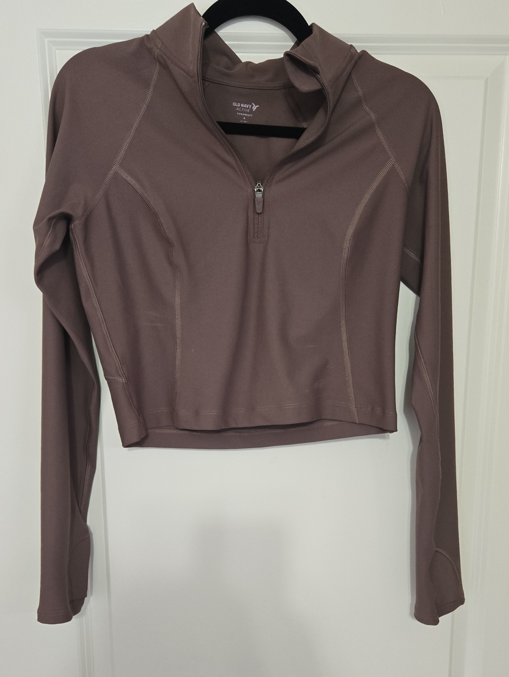 Old Navy Cropped Half-Zip Long-Sleeve Top